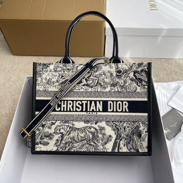 Dior Book 白色托特包中號MM-M1324：圖片 2