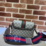 GUCCI Ophidia藍帆布斜挎包-722117：圖片 9