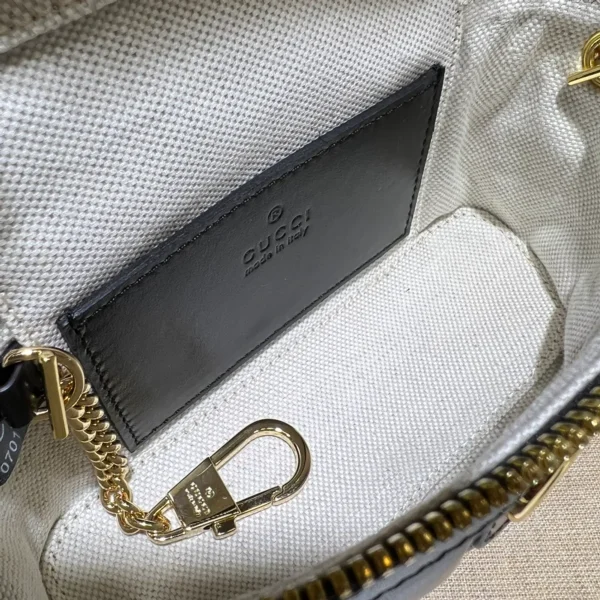 GUCCI GG Quilted黑色絎縫皮革手提包-723770：圖片 10