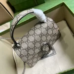 GUCCI Dionysus迷你米棕帆布斜背包-752029：圖片 7