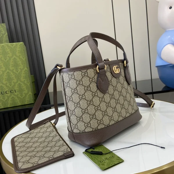 GUCCI Ophidia藍米帆布手挽包-811716：圖片 3