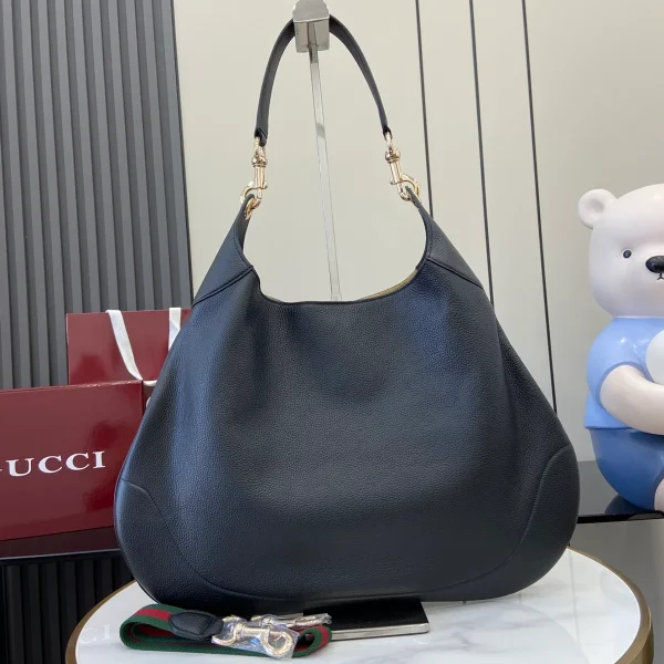 GUCCI B系列中號黑色粒面托特包-820169：圖片 2