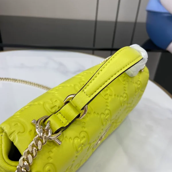 GUCCI GG Milano迷你黑色皮革斜揹包-806017：圖片 6