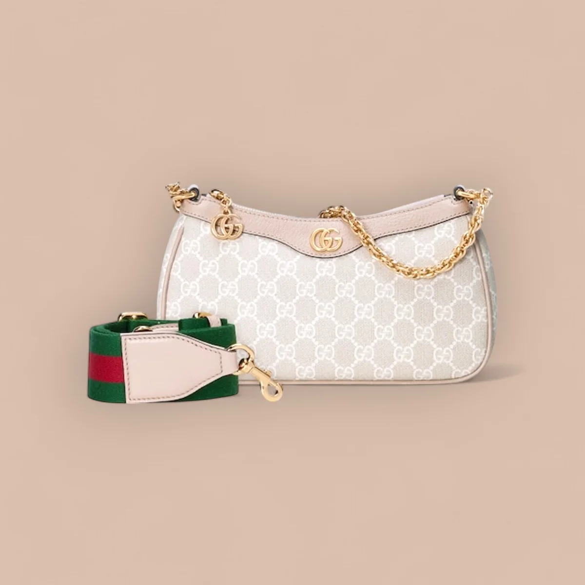 GUCCI Ophidia米棕帆布斜背包-735132 1 GUCCI Ophidia米棕帆布斜背包-735132