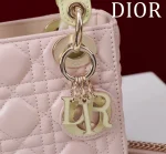 Dior Lady 迷你粉色羊皮斜挎包迷你-M0505：圖片 8