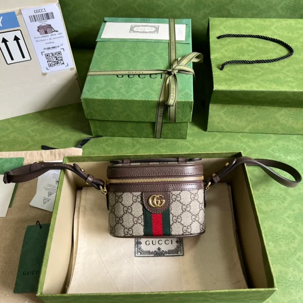 GUCCI Ophidia米棕皮革手挽包-699532：圖片 2