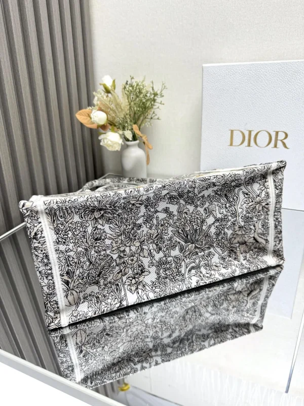 Dior Book 奶白棉托特包中號MM-M1296：圖片 6