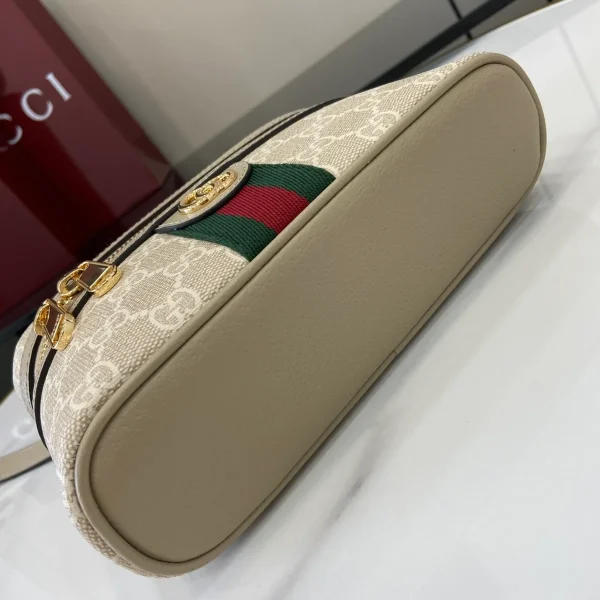 GUCCI Ophidia米棕迷你帆布包-816357：圖片 5