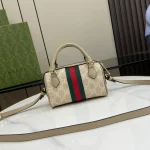GUCCI Ophidia紅色帆布手提包-781490：圖片 4