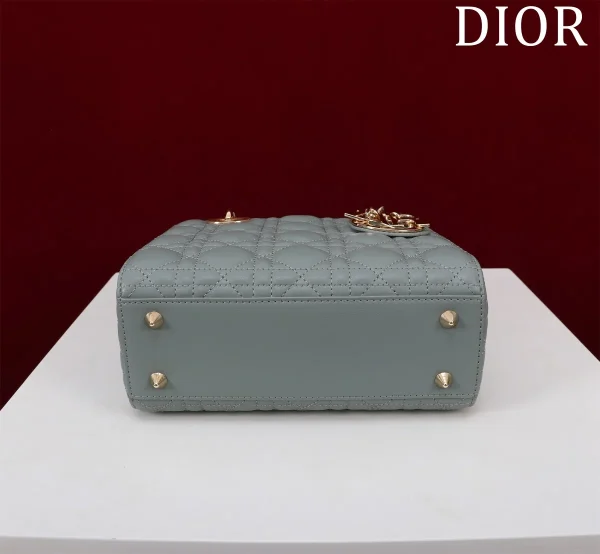 Dior Lady 淡藍羊皮斜挎包小號PM-M0538：圖片 4
