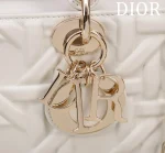 Dior Lady 奶白小牛皮單肩包中號MM-M0540：圖片 8