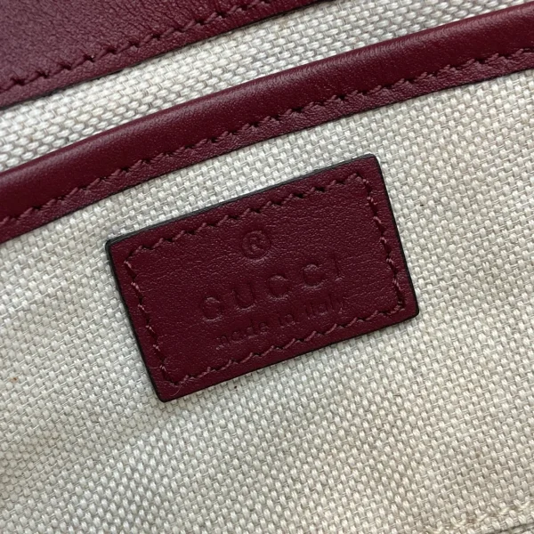 GUCCI Horsebit 1955小號紅柔皮手挽包-815206：圖片 10