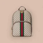 GUCCI Ophidia中號米棕帆布雙肩包-779901