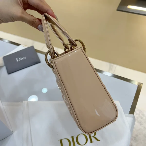 Dior Lady 迷你 粉色羊皮斜挎包mini-M0505：圖片 4