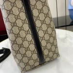 GUCCI GG Emblem小號米棕皮革斜揹包-815103：圖片 6