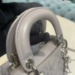Dior Lady mini銀色小牛皮包mini-M0505：圖片 7