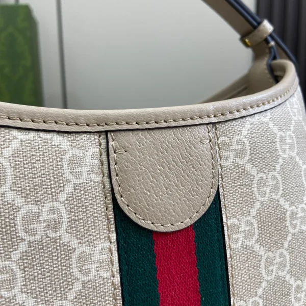 GUCCI Ophidia小號米棕帆布水桶包-781402：圖片 7