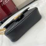 GUCCI GG Marmont迷你粉紅皮革斜揹包-476433：圖片 5