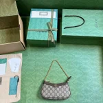 GUCCI Ophidia米白帆布斜揹包-764960：圖片 10