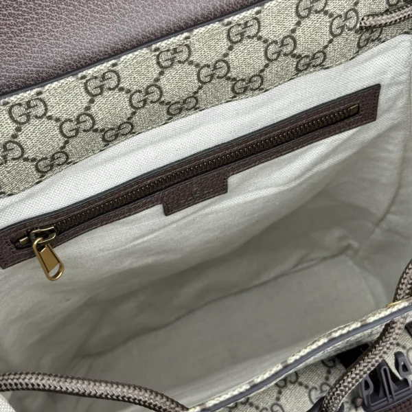GUCCI Ophidia小號米棕帆布背包-792114：圖片 10