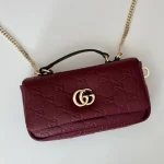 GUCCI GG Milano迷你深綠皮革斜揹包-806017：圖片 6