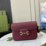 GUCCI Horsebit 1955小號米棕帆布肩揹包-815178：圖片 2