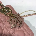 Dior Lady mini 粉紅羊皮包mini-M0505：圖片 6