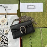 GUCCI Dionysus灰褐帆布斜挎包-476432：圖片 2