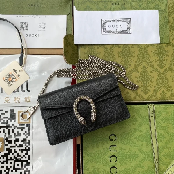 GUCCI Dionysus灰褐帆布斜挎包-476432：圖片 2