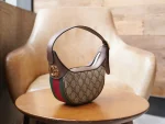 GUCCI Ophidia米棕帆布斜背包-658551：圖片 4