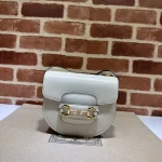 GUCCI Horsebit 1955迷你黑色皮革肩揹包-760191：圖片 2