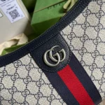 GUCCI Ophidia小號米棕帆布斜揹包-598125：圖片 6