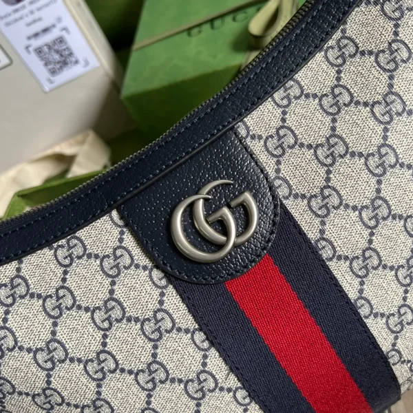 GUCCI Ophidia小號米棕帆布斜揹包-598125：圖片 6