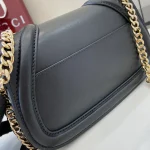 GUCCI Blondie黑色皮革肩揹包-815711：圖片 7
