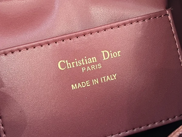 Dior Caro 粉紅羊皮雙肩背包小號PM-M6302：圖片 10