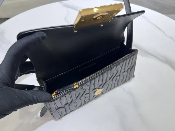 Dior Miss 黑色小牛皮單肩包小號PM-M2610：圖片 9