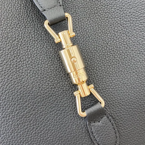GUCCI Jackie 1961中號黑色皮革肩揹包-810229：圖片 7