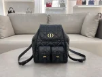 Dior Caro 黑色羊皮背包中號MM-M6301：圖片 2