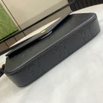 GUCCI GG Signature小號黑色皮革肩揹包-772794：圖片 5
