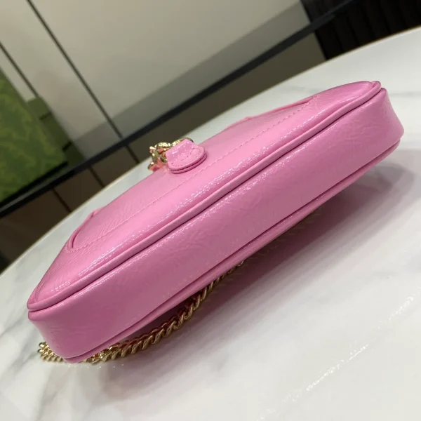 GUCCI Jackie Notte迷你紅漆皮斜揹包-782889：圖片 5