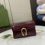 GUCCI Dionysus黑色漆皮斜揹包-795368：圖片 2