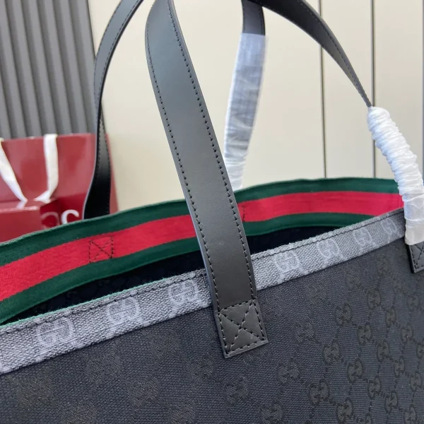 GUCCI Totissima中號紅色帆布托特包-788203：圖片 7