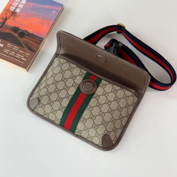 GUCCI Ophidia米棕帆布腰包-752597：圖片 7