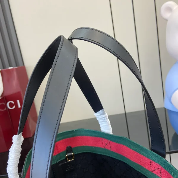 GUCCI Totissima小號黑色帆布手提包-788211：圖片 8