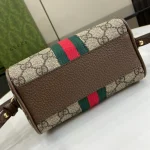 GUCCI Ophidia米綠帆布手提包-781490：圖片 5