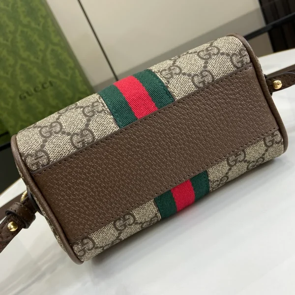 GUCCI Ophidia米綠帆布手提包-781490：圖片 5