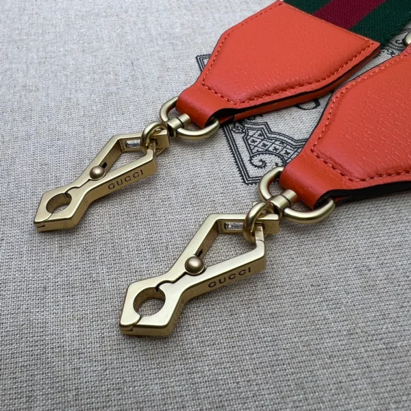 GUCCI Diana小號橙色皮革手提包-702721：圖片 9