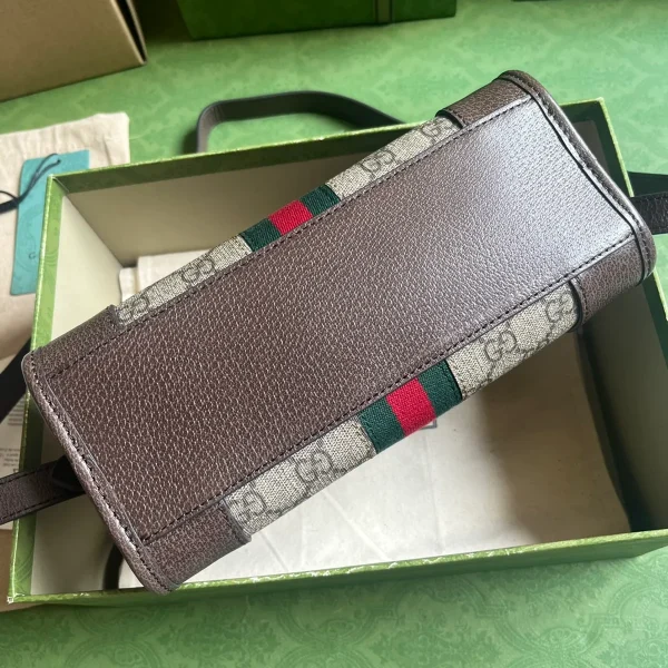 GUCCI Ophidia小號米棕帆布斜挎包-752581：圖片 4