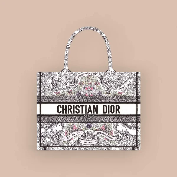 Dior Book 奶白色托特包中號MM-M1296
