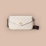 GUCCI Ophidia米棕帆布斜揹包-764961